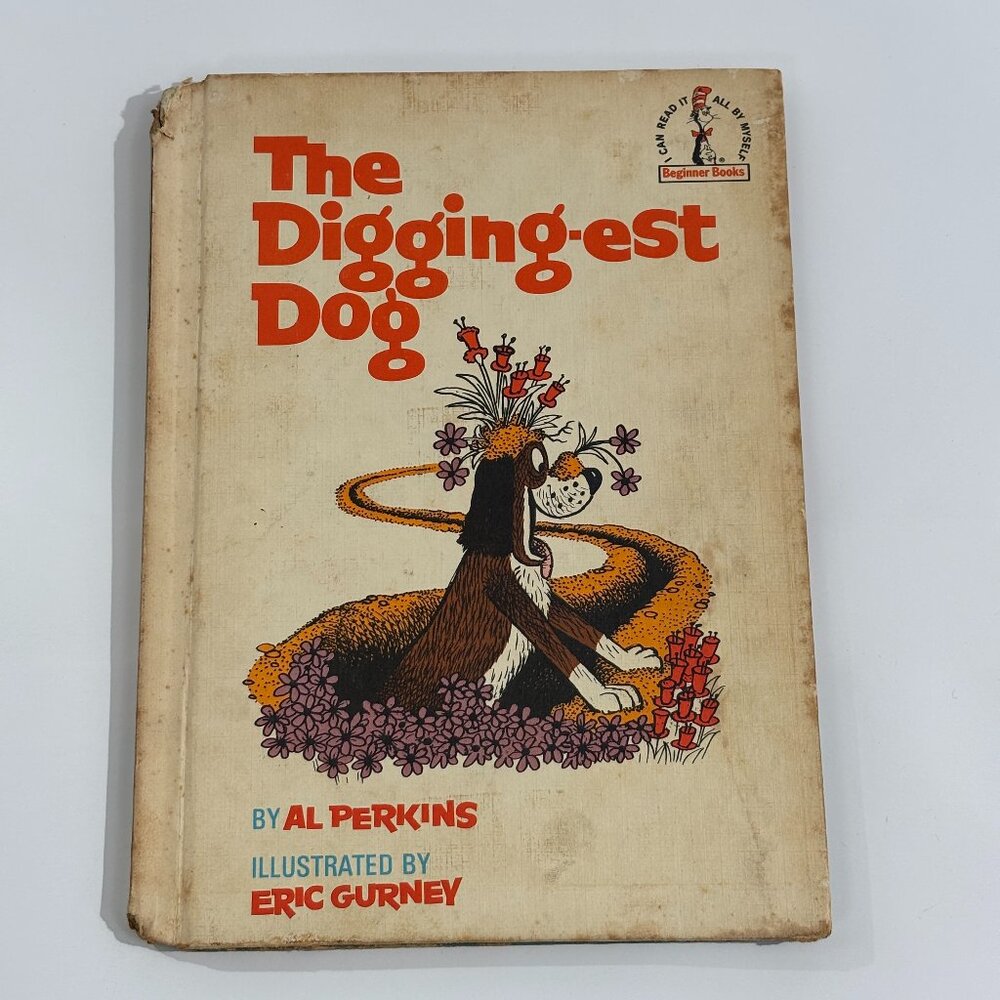 Vintage The Digging-est Dog 1st Ed. 1967 Al Perkins Dr. Seuss Beginner Books